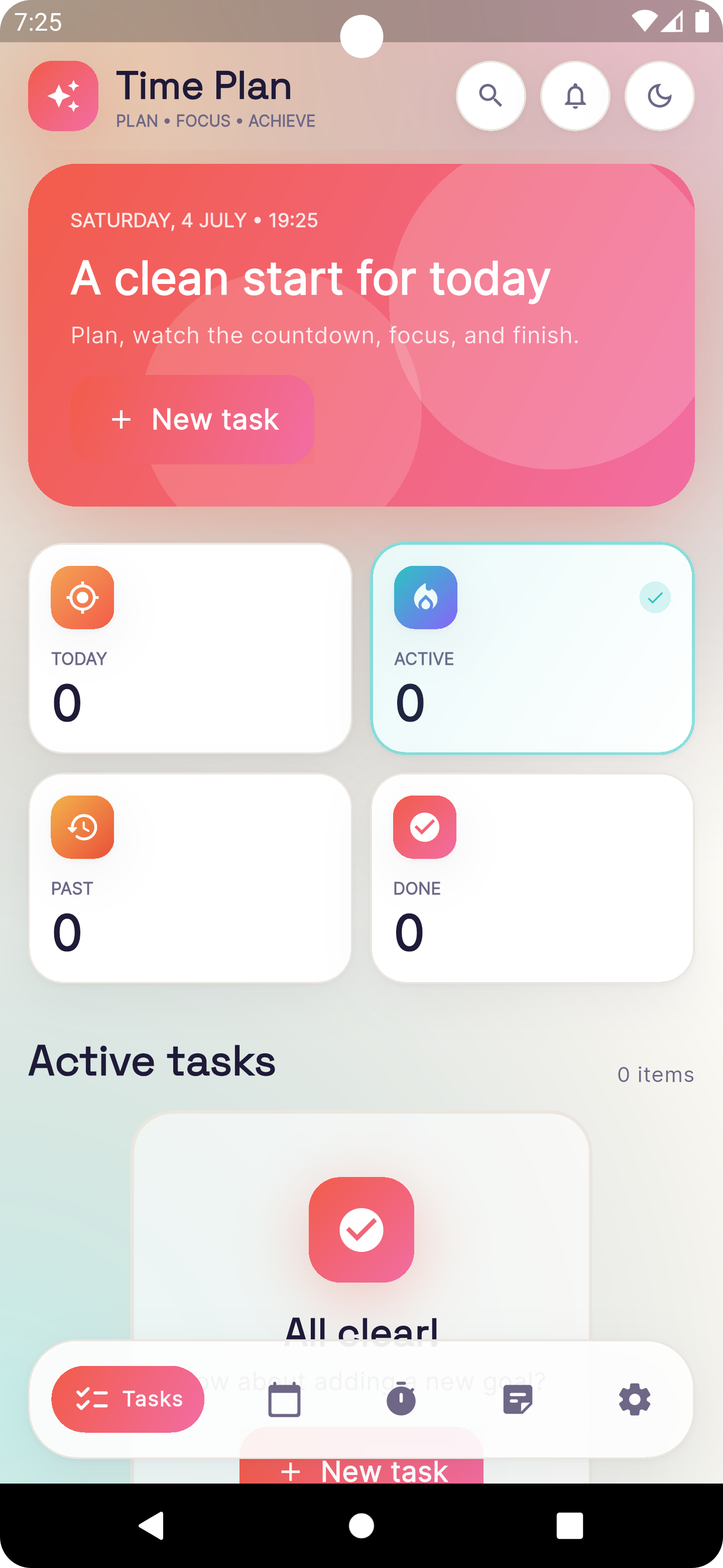 Time Plan Dashboard